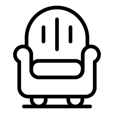 Yatak odası koltuk simgesi, taslak biçimi