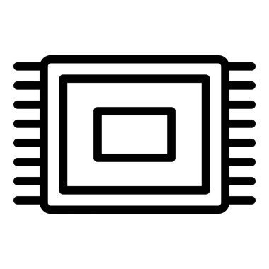 Yatak odası halı simgesi, taslak biçimi