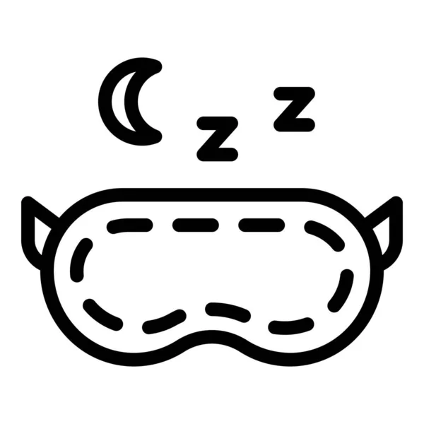 Bedroom sleeping mask icon, outline style — Stock Vector