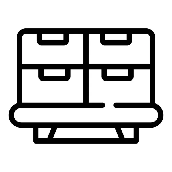 Sovrum låda ikon, kontur stil — Stock vektor