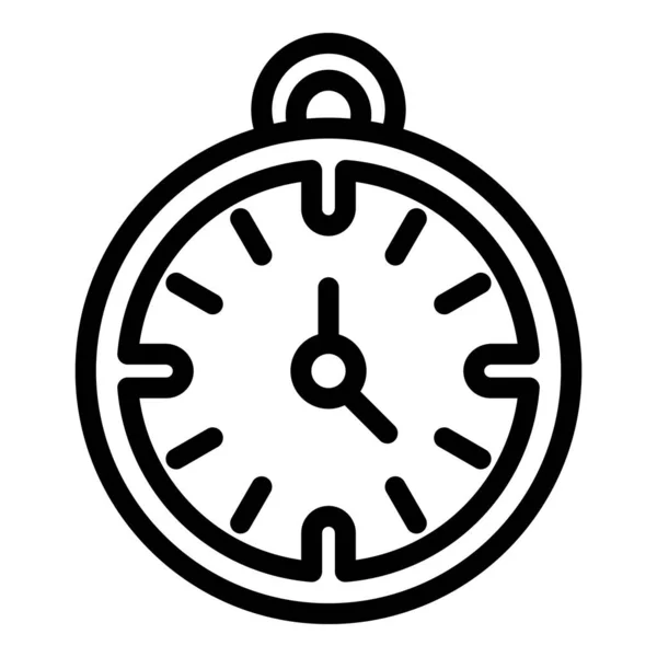 Dormitorio icono de reloj de pared, estilo de contorno — Vector de stock