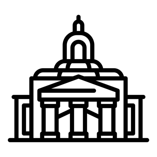 Icono de gobierno, estilo de esquema — Archivo Imágenes Vectoriales