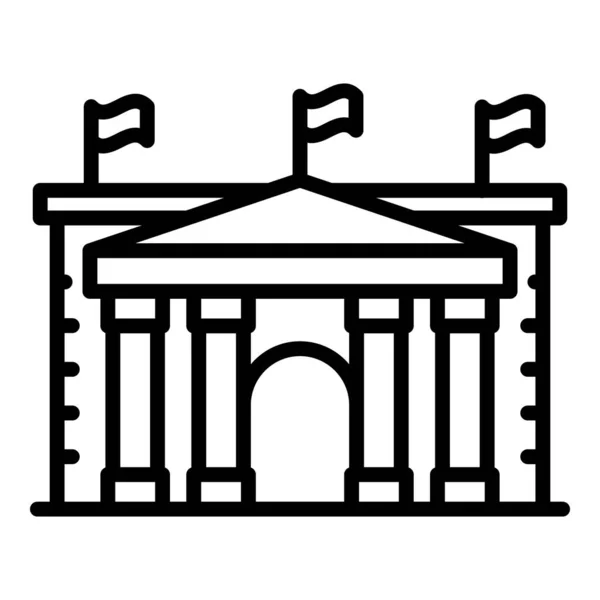 Bucarest icono del parlamento, esbozar el estilo — Vector de stock