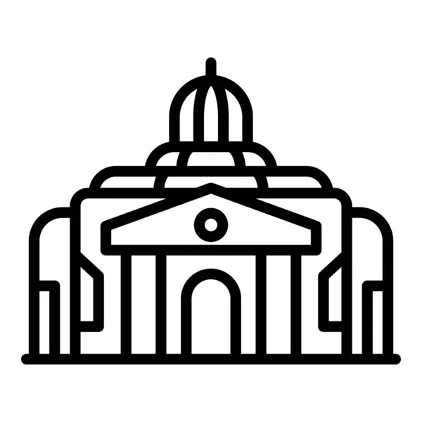 Ikona parlamentu wieży, styl konturu — Wektor stockowy