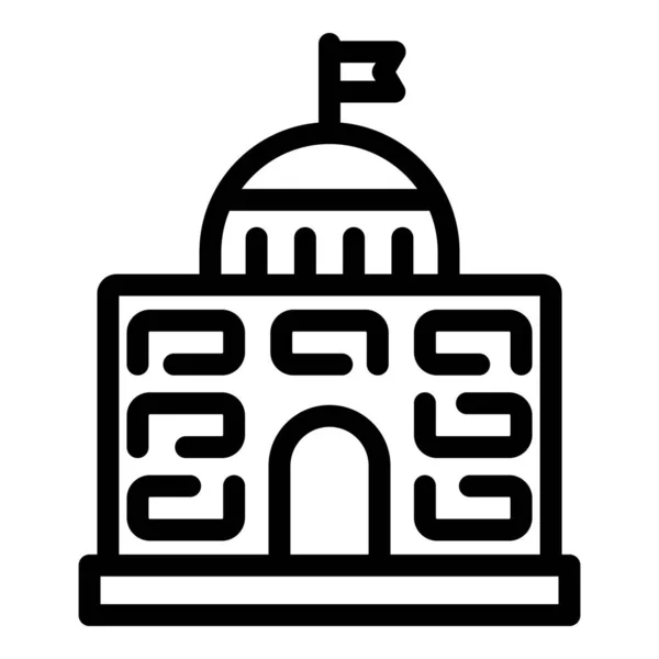 Διάσημο εικονίδιο του κοινοβουλίου, στυλ περίγραμμα — Διανυσματικό Αρχείο