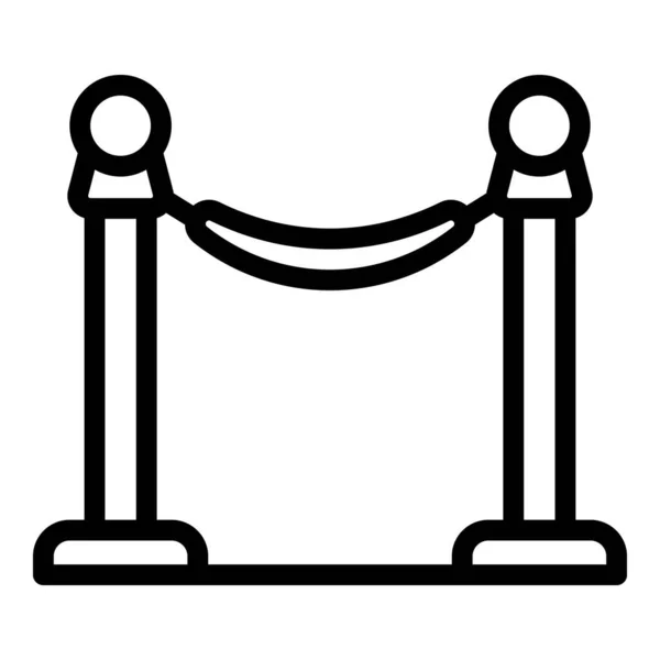 Icono de barrera del museo, estilo de esquema — Vector de stock