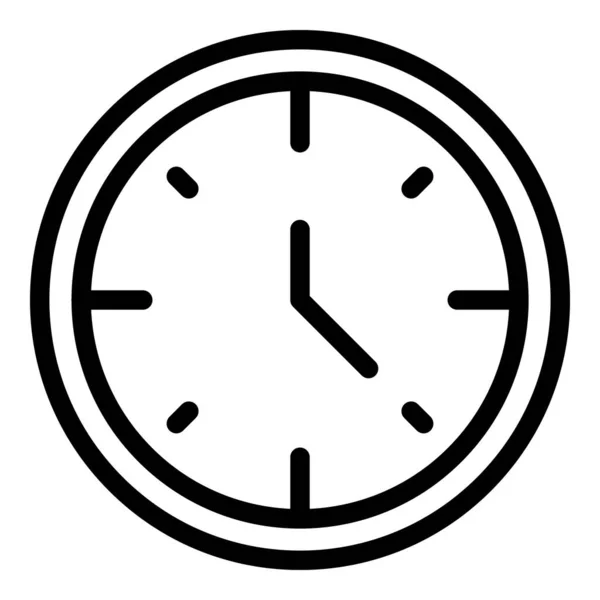 Icono del reloj de pared del hotel, estilo de esquema — Archivo Imágenes Vectoriales