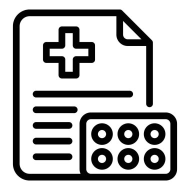 Evde hemşirelik hapı ikonu, taslak biçimi