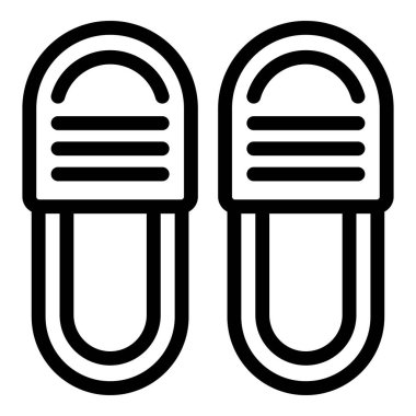 Evde hemşire terliği simgesi, taslak biçimi