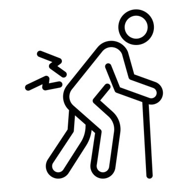 Kıdemli adam baston simgesi, taslak biçimi