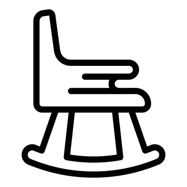 Icona della sedia per bambini infermieristica, stile contorno — Vettoriale Stock