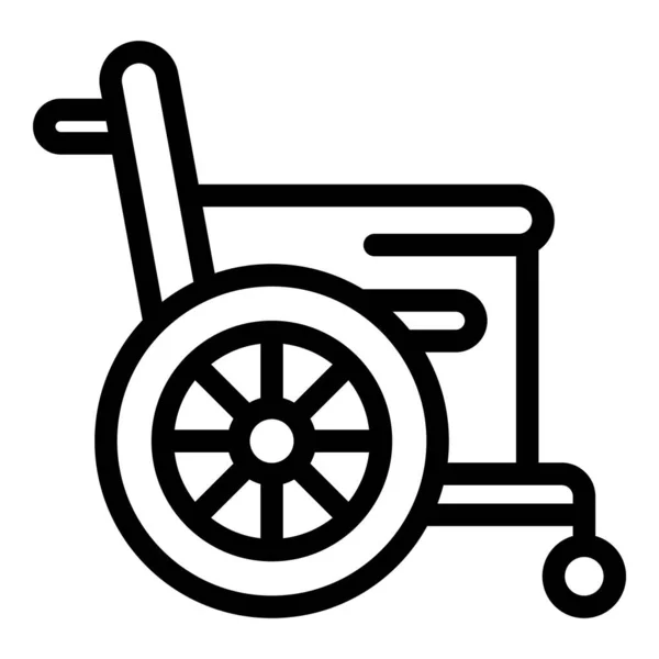 Classic wheelchair icon, outline style — Stock Vector