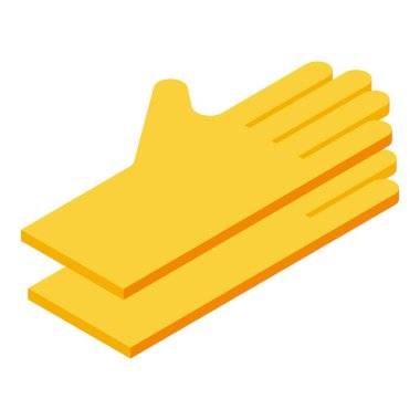 Eldivenler kuru temizleme simgesi, izometrik biçim