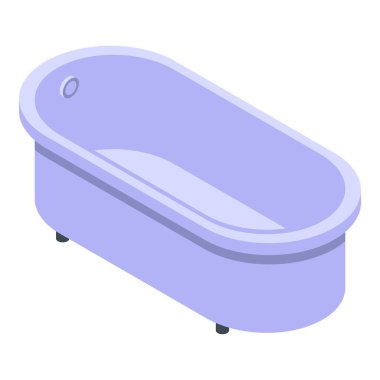 Çelik küvet ikonu, izometrik stil