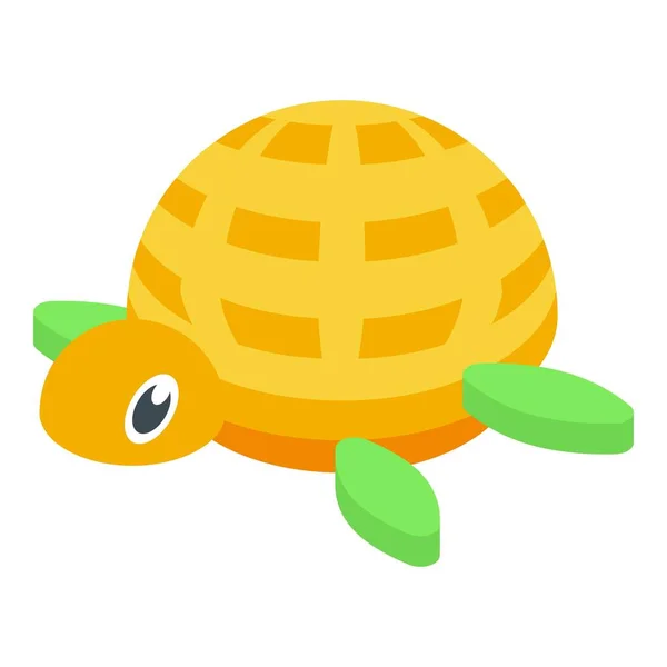 Ícone de brinquedo de banho de tartaruga, estilo isométrico — Vetor de Stock