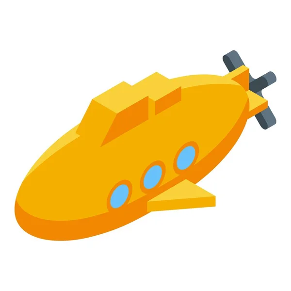U-Boot-Badespielzeug-Ikone, isometrischer Stil — Stockvektor