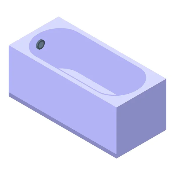 Icona della vasca da bagno in ceramica, stile isometrico — Vettoriale Stock