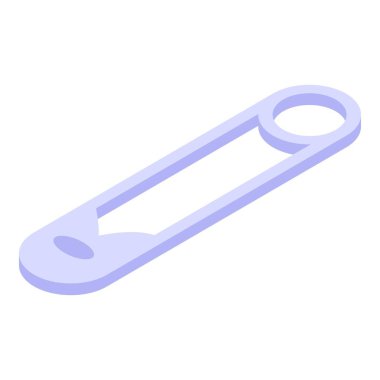 Bebek bezi klipsi simgesi, izometrik biçim