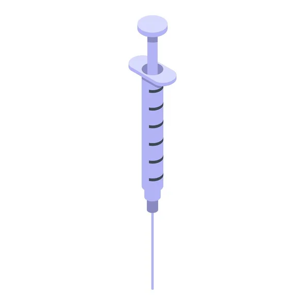 Medical syringe icon, isometric style — Stock Vector