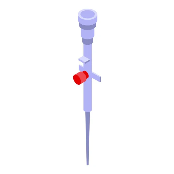 Icono del catéter sanguíneo, estilo isométrico — Vector de stock