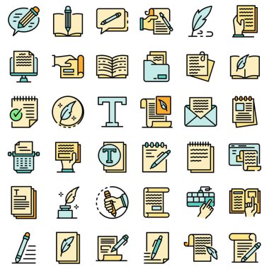 Kopyalama simgeleri vektörü düzleştirin