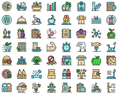 Beslenme simgeleri vektörü düzleştirin