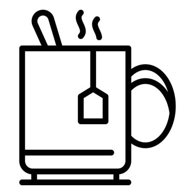 Bir fincan çay ikonu, taslak biçimi