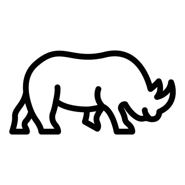Ícone de rinoceronte, estilo esboço —  Vetores de Stock
