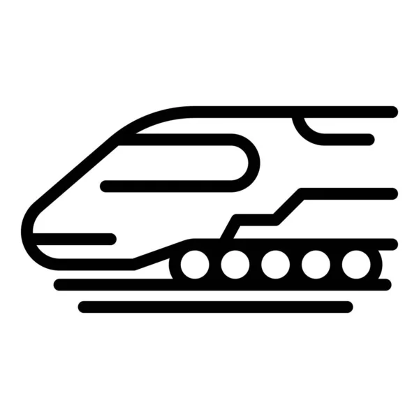 快速列车图标，轮廓风格 — 图库矢量图片
