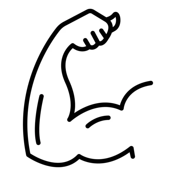 臂二头肌图标，轮廓风格 — 图库矢量图片