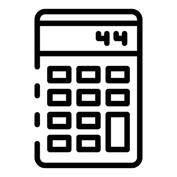 Handmatige rekenmachine pictogram, contouren stijl — Stockvector