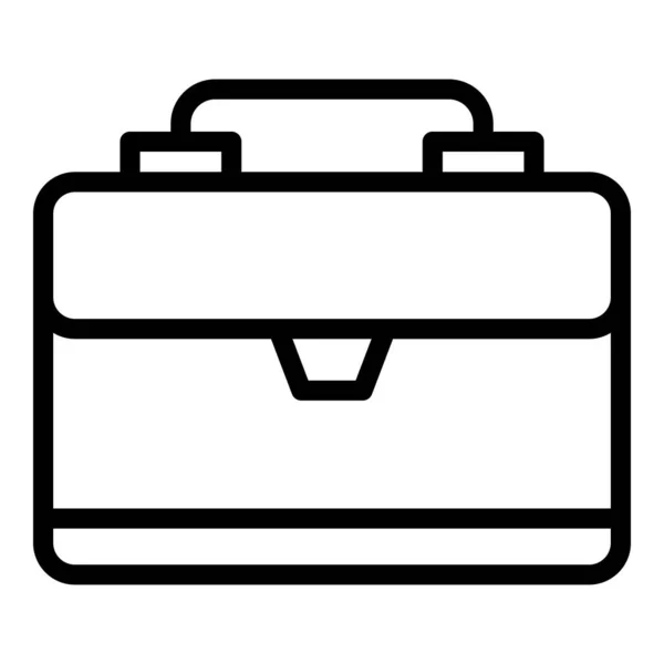 Worker suitcase icon, outline style — Stock Vector