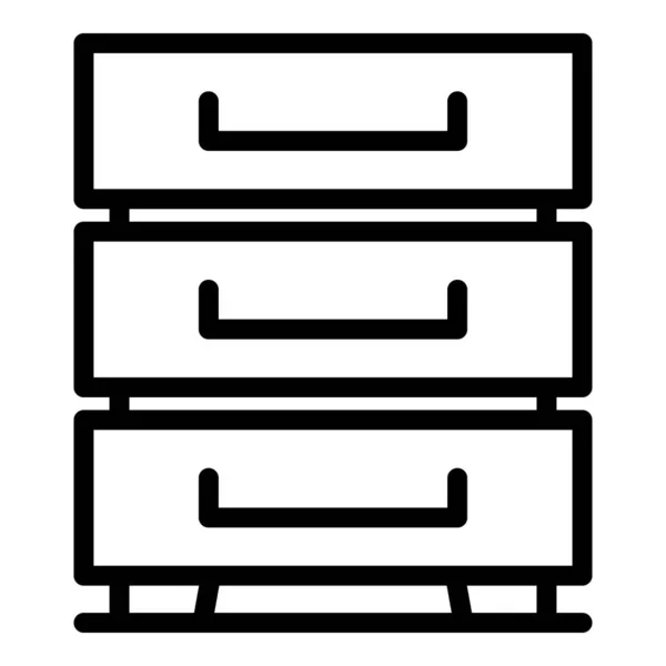 Archív szekrény ikon, körvonalazott stílus — Stock Vector