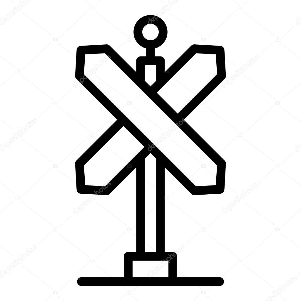 Railroad indicator icon, outline style