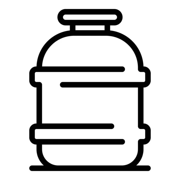 Big jar icon, outline style — Stock Vector