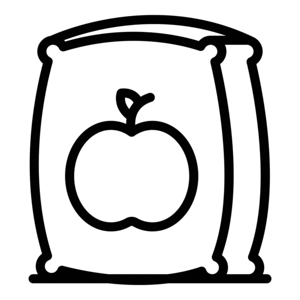Ikona opakowania owoców, styl konturu — Wektor stockowy