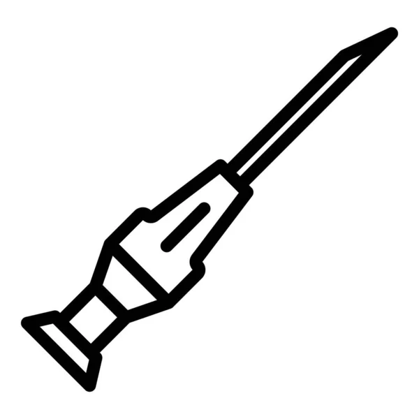Icono del dispositivo del catéter, estilo de contorno — Vector de stock