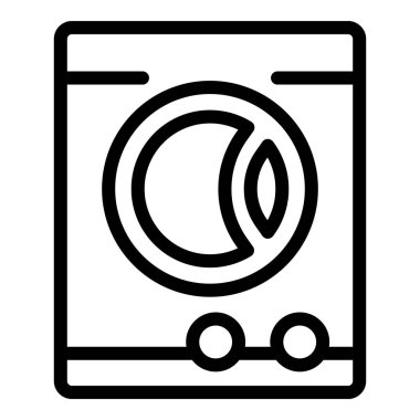 Kuru çamaşır makinesi simgesi, taslak biçimi