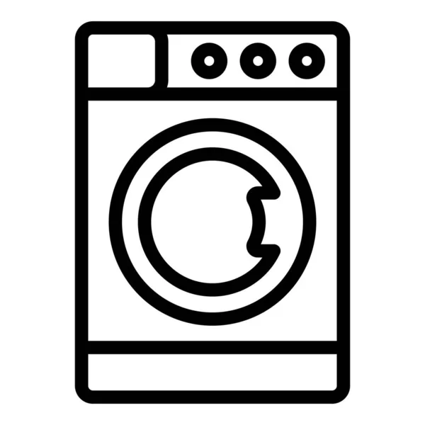 Çamaşır makinesi simgesi, taslak biçimi — Stok Vektör