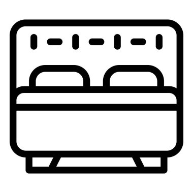 Çift yatak simgesi, dış hat biçimi