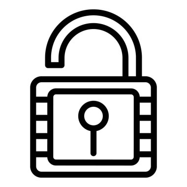 Kilit simgesini aç, taslak biçimi