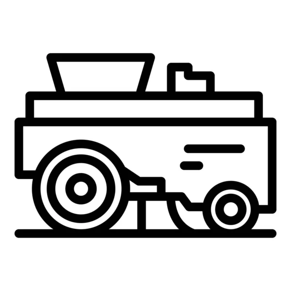 Icono de la máquina de fertilizante, estilo de esquema — Archivo Imágenes Vectoriales