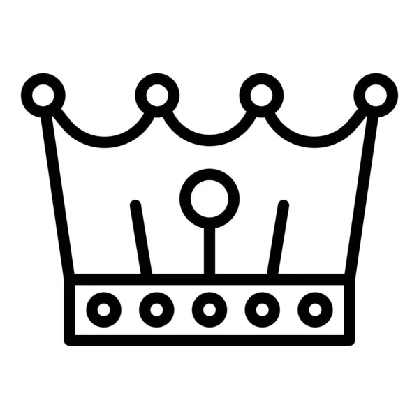 Crown icon, outline style — Stock Vector