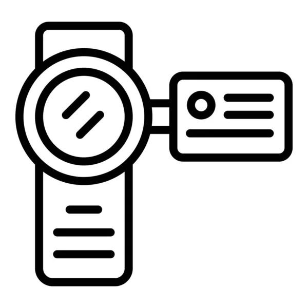 Icône de caméra vidéo, style contour — Image vectorielle