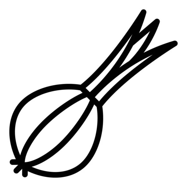 Icono de cebolla de granja, estilo de esquema — Archivo Imágenes Vectoriales