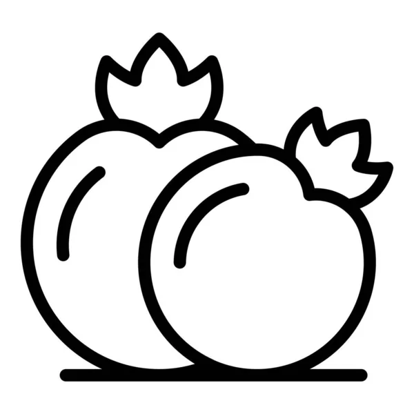 Tomaten-Symbol, Umriss-Stil — Stockvektor