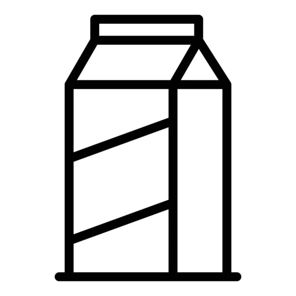 Εικονίδιο συσκευασίας γάλακτος, στυλ περιγράμματος — Διανυσματικό Αρχείο