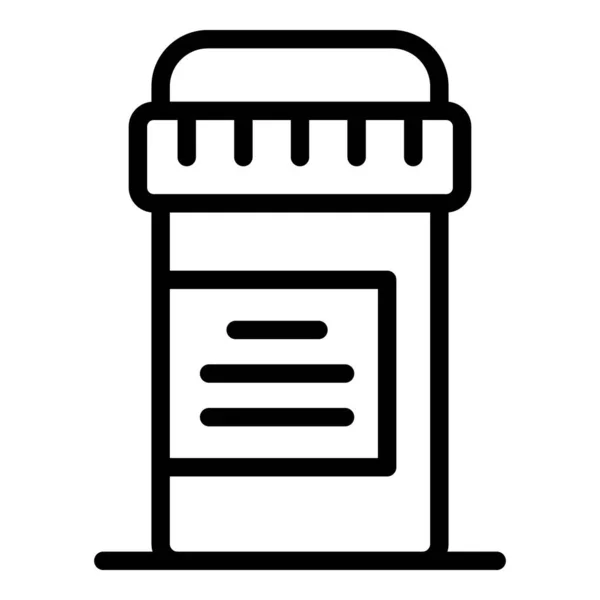 Icono de pastillas de salud, estilo de esquema — Vector de stock