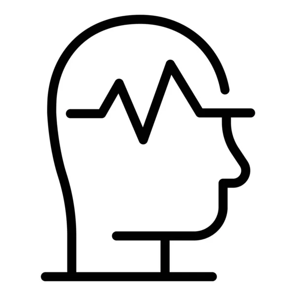 Human mental health icon, outline style