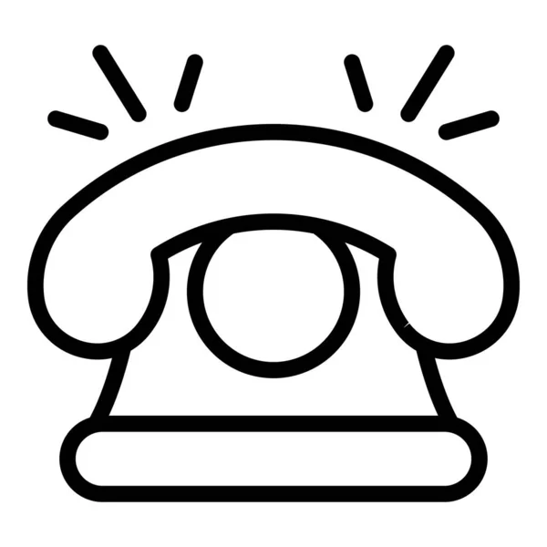 Llamando icono del teléfono, estilo de contorno — Archivo Imágenes Vectoriales
